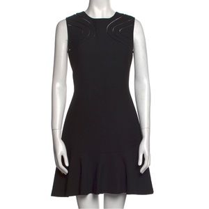 DVF Crewneck Mini A-Line Dress with Detail 6